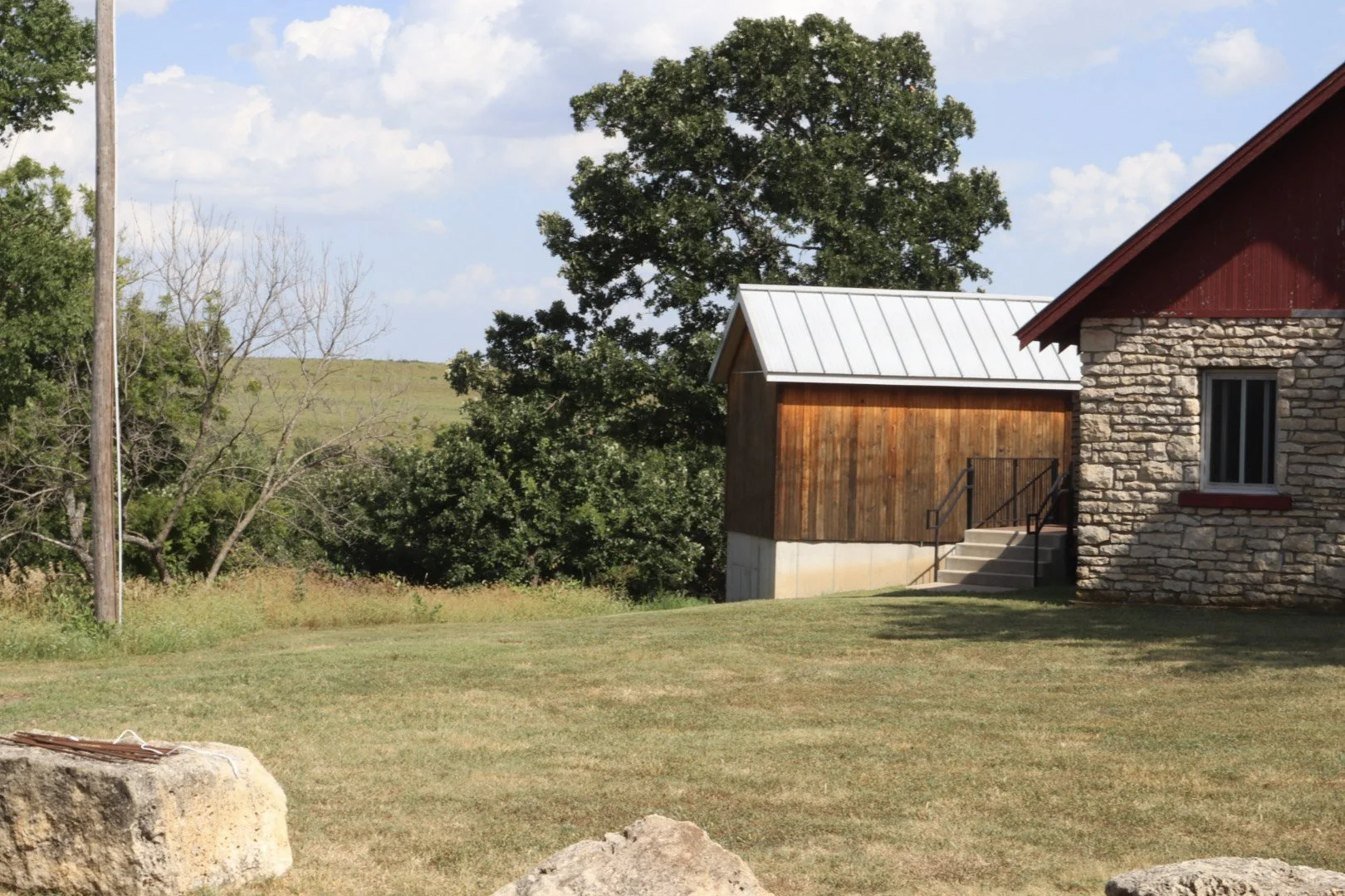 Kansas Flint Hills Behind Church