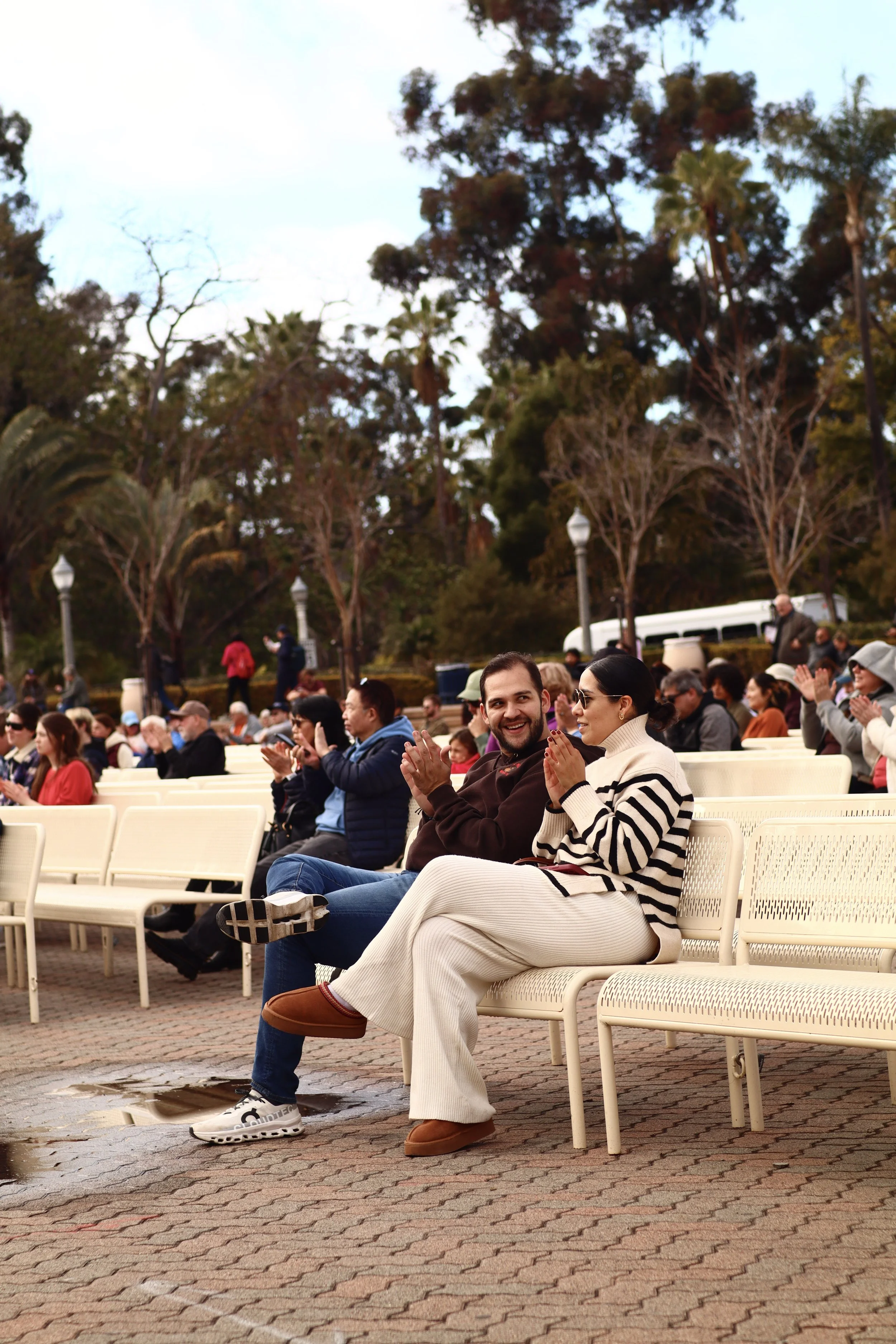 Couple in Love in the Crowd