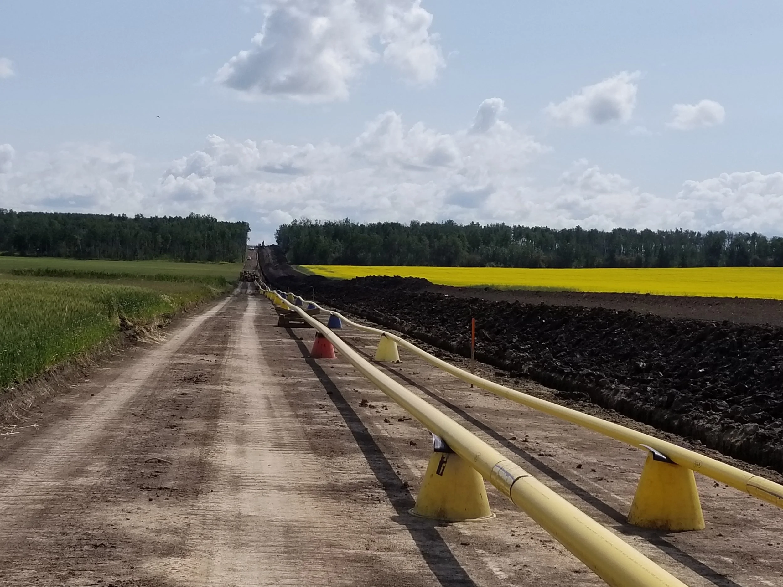 Pipeline construction project in rural Alberta, representing Anna’s previous career in health, safety and environment before mortgage brokering.