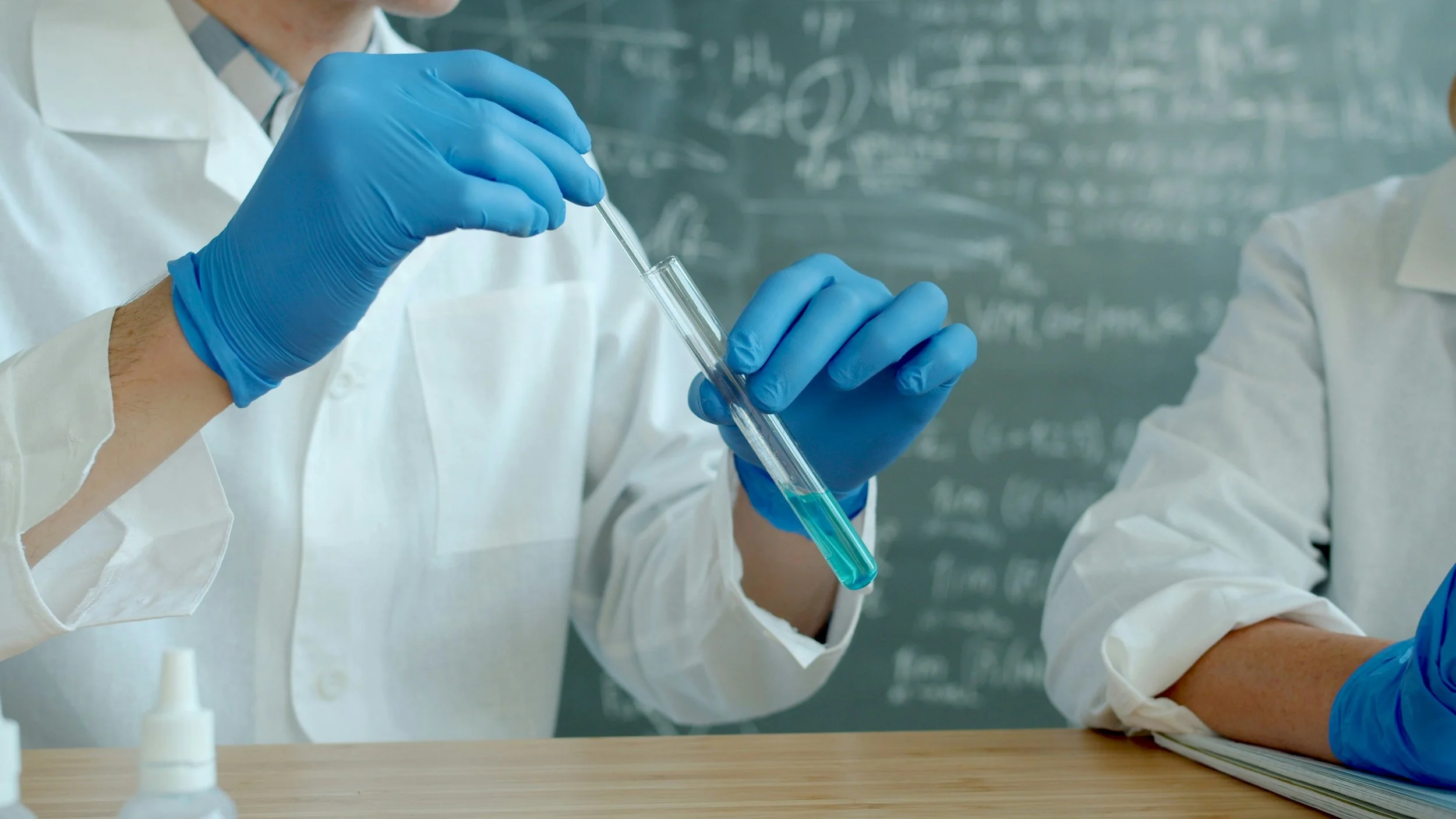 lab worker performing an experiment