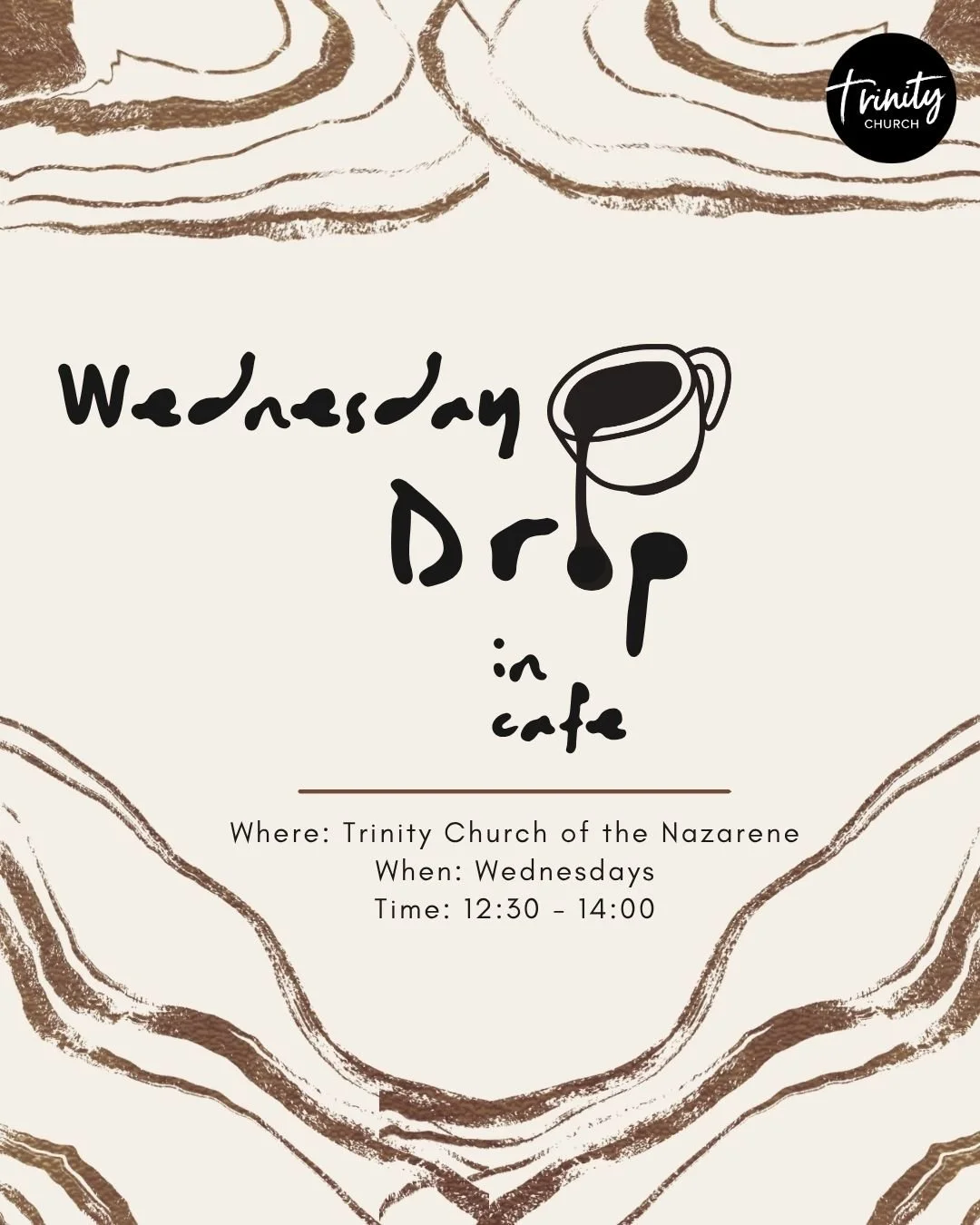 Wednesday&rsquo;s Caf&eacute; is back! ☕ 
Come along for a cuppa, a bowl of soup and a filled roll &mdash; all completely free! 💛
📍 Trinity Church, Main Foyer
🕛 12:30&ndash;14:00