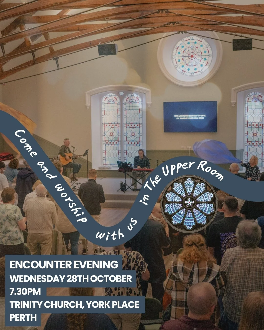 ENCOUNTER! 
Come hungry for more.
Come expectant.
Come and encounter God!

Come to our Encounter Evening on Wednesday at 7:30PM in the UPPER ROOM 🤍