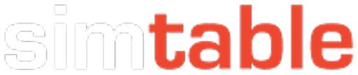 The logo for 'simmtable' with the words 'sim' in white and 'table' in red, on a black background.