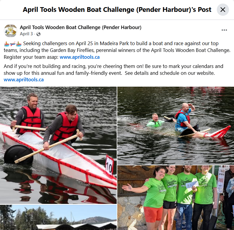 3. Early April 2026 social post with one more call for teams and a reminder to community members about the event date coming up and where to find more details. 

Click image to view large.