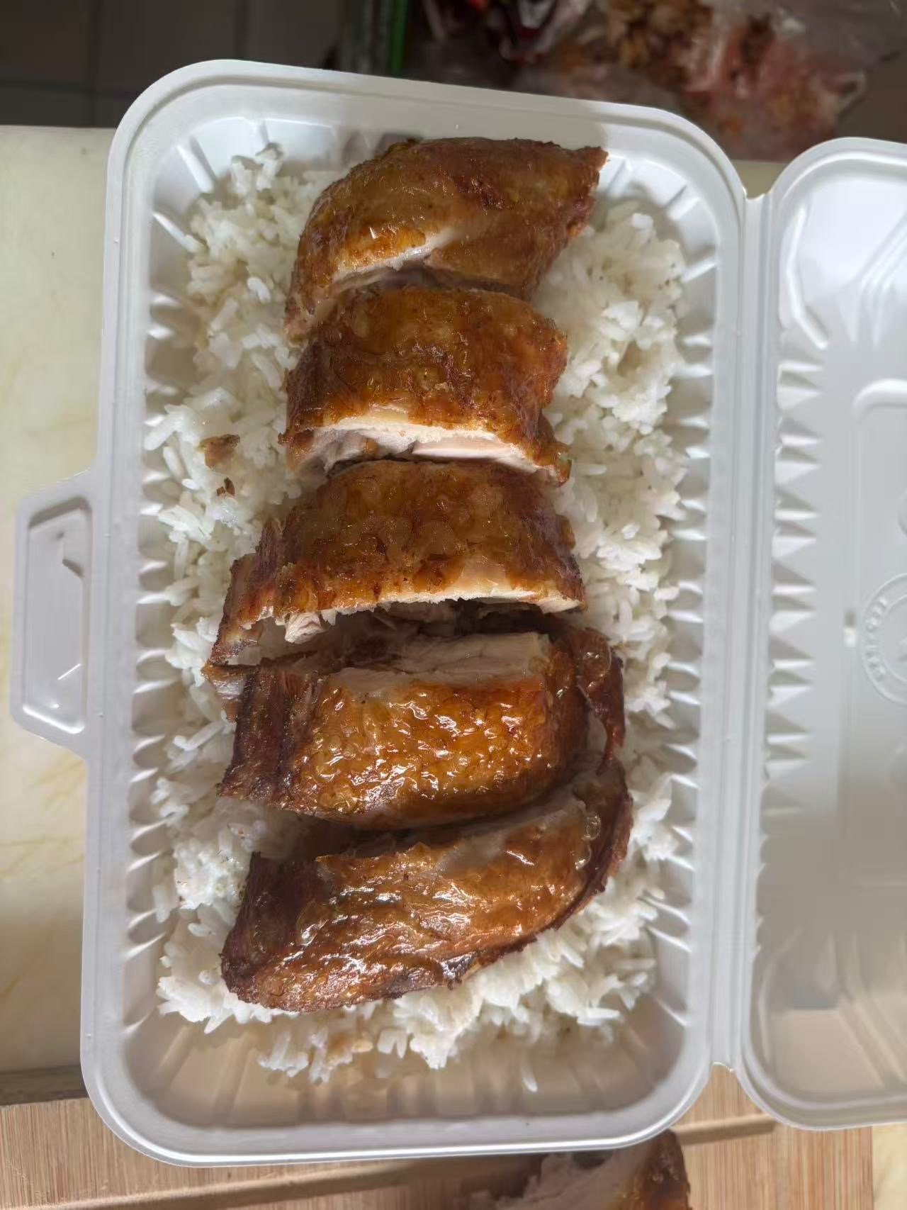 Chicken Leg On White Rice Combo