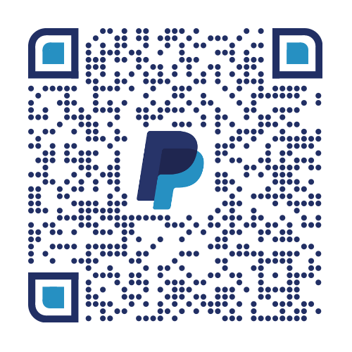 PayPal logo inside a QR code.