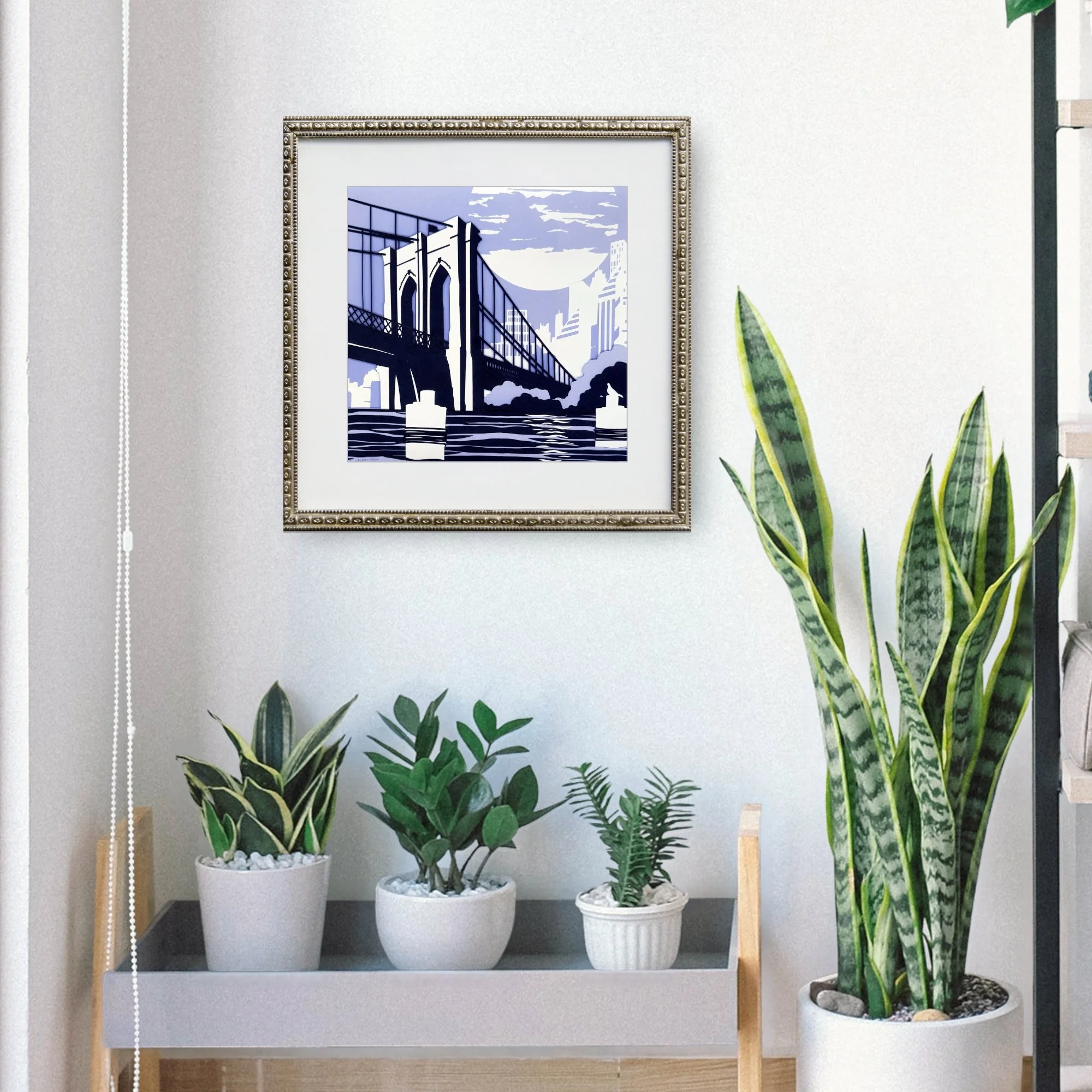 Brooklyn Bridge Artwork in Apartment
