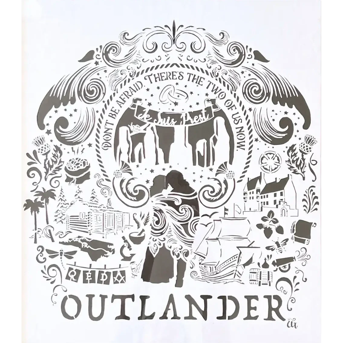 Outlander Series-Inspired Papercut Art
