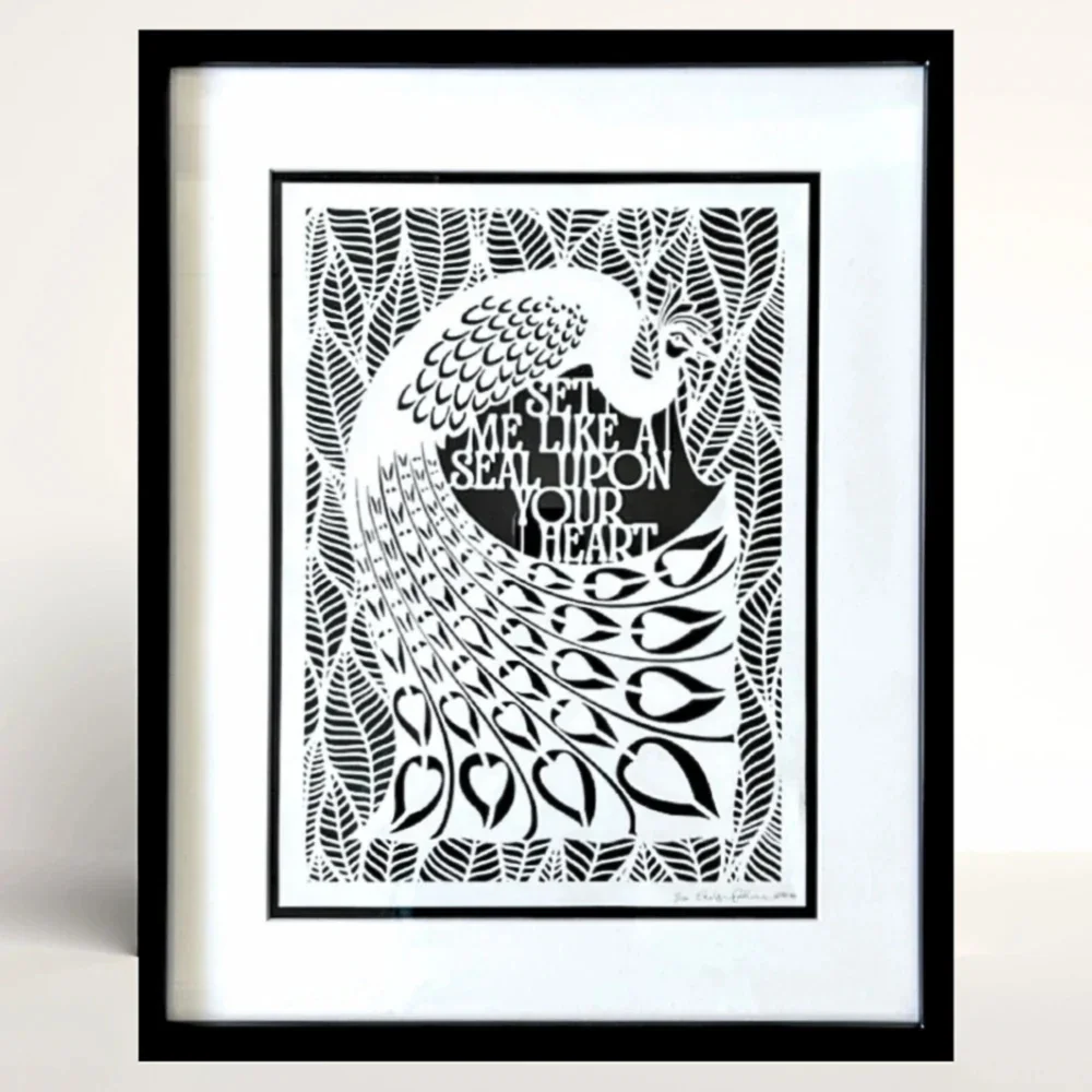 Set Me Like a Seal Upon Your Heart | Song of Songs Papercut Art