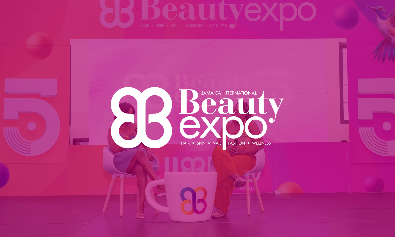 JIBE Beauty Expo stage and branding