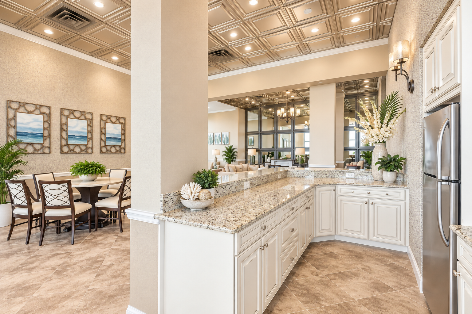 Luxury real estate photography of a modern kitchen in Orlando, Florida by Palm & Key Media