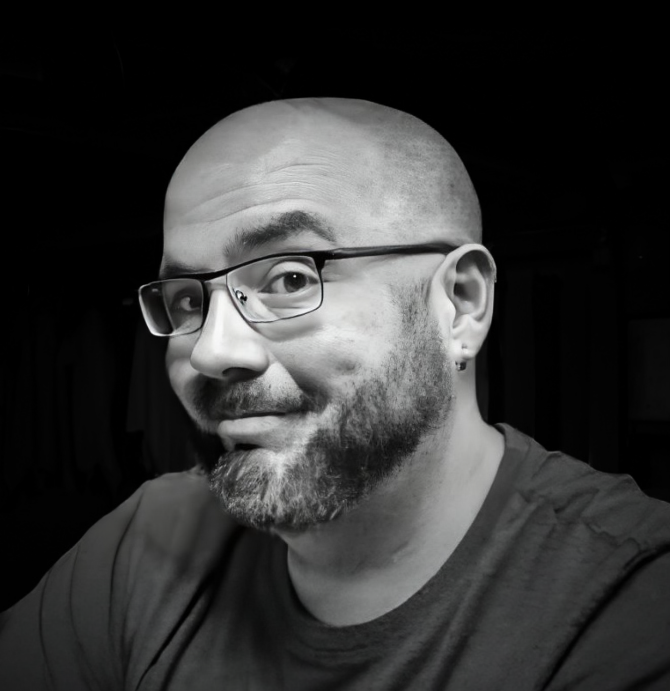 Black and white photo of  Brian Savage (B.Savage Photo & Media)