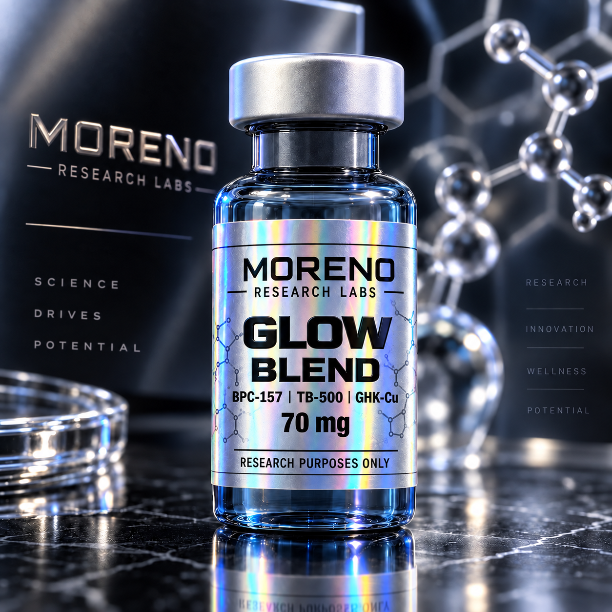 GLOW Blend — BPC-157 / TB-500 / GHK-Cu