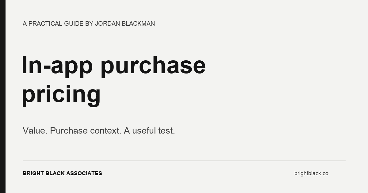 How to price your in-app purchases