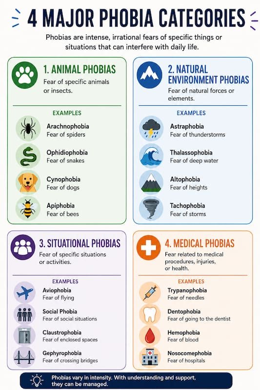 Understanding the Four Categories of Phobias