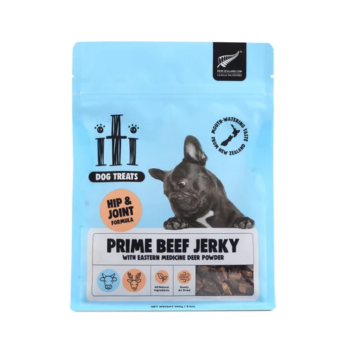 iti prime beef jerky with deer powder dog treats pouch