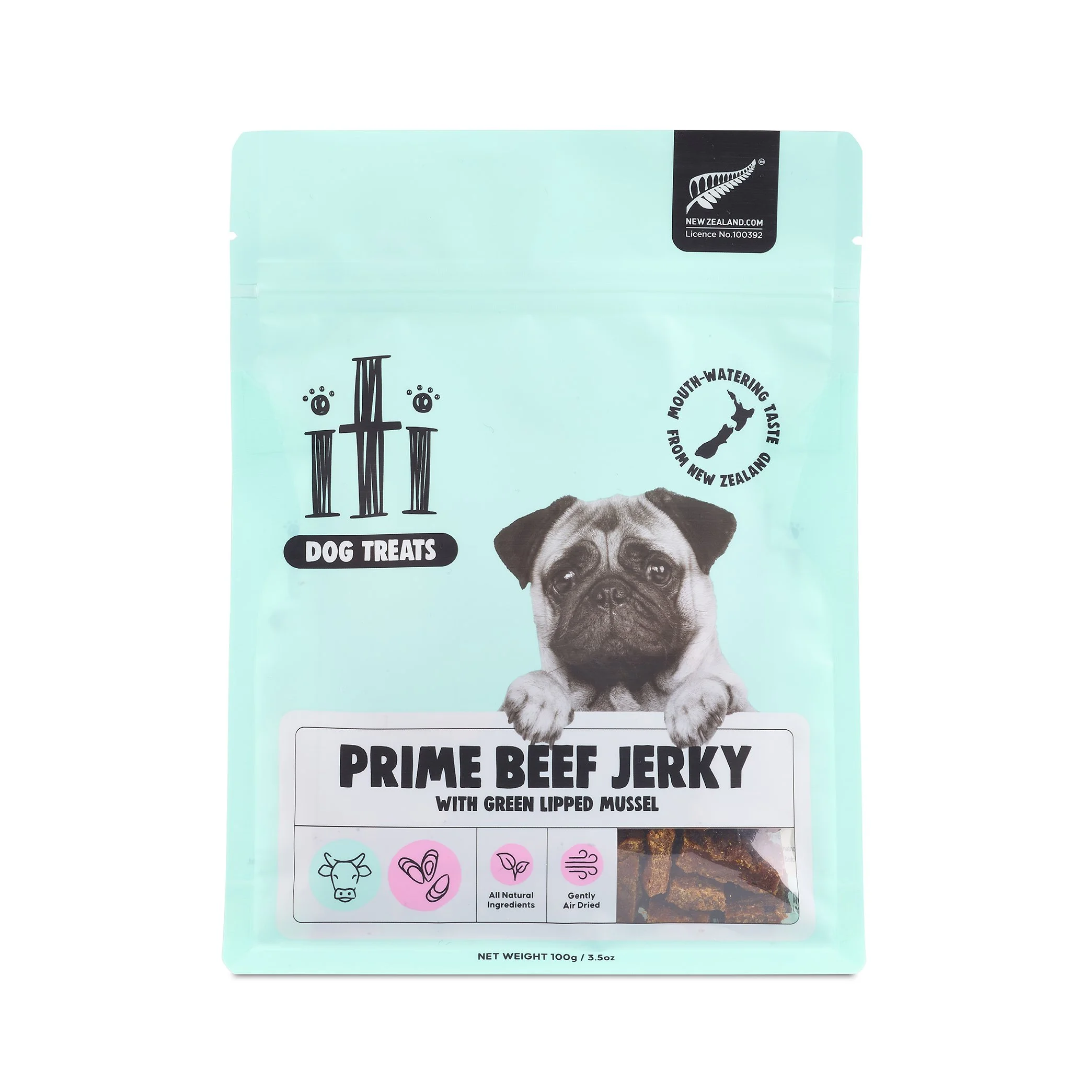 Air Dried Treats - Prime Beef Jerky with Green Lipped Mussel