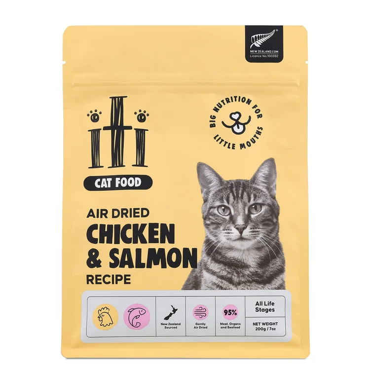 iti air dried chicken and salmon recipe cat food pouch