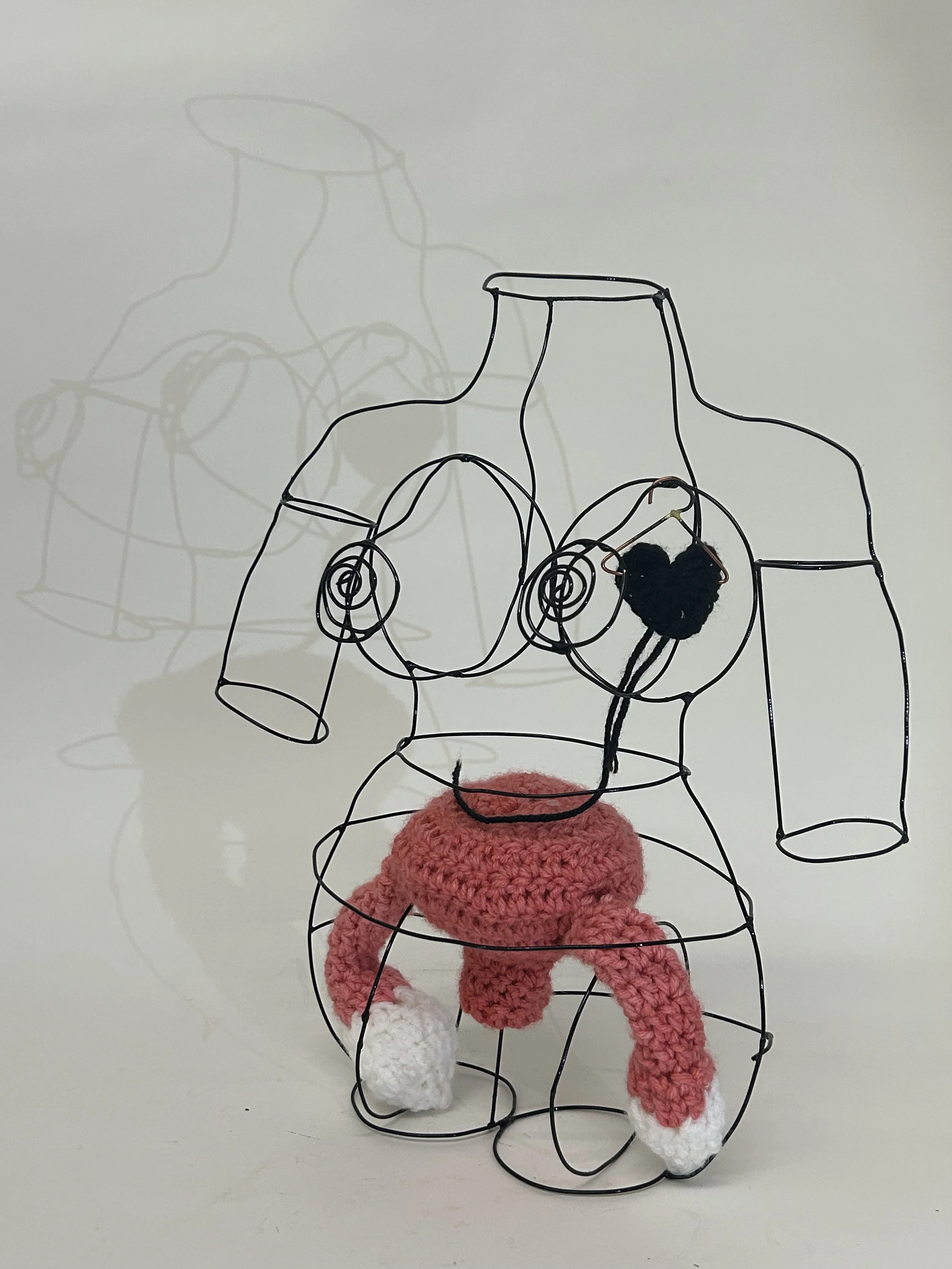 Is This All I Am! 
2023 
Steel Wire, Steel Rod, and Yarn 
14.5 inches 
Studio B 
Slide 1
