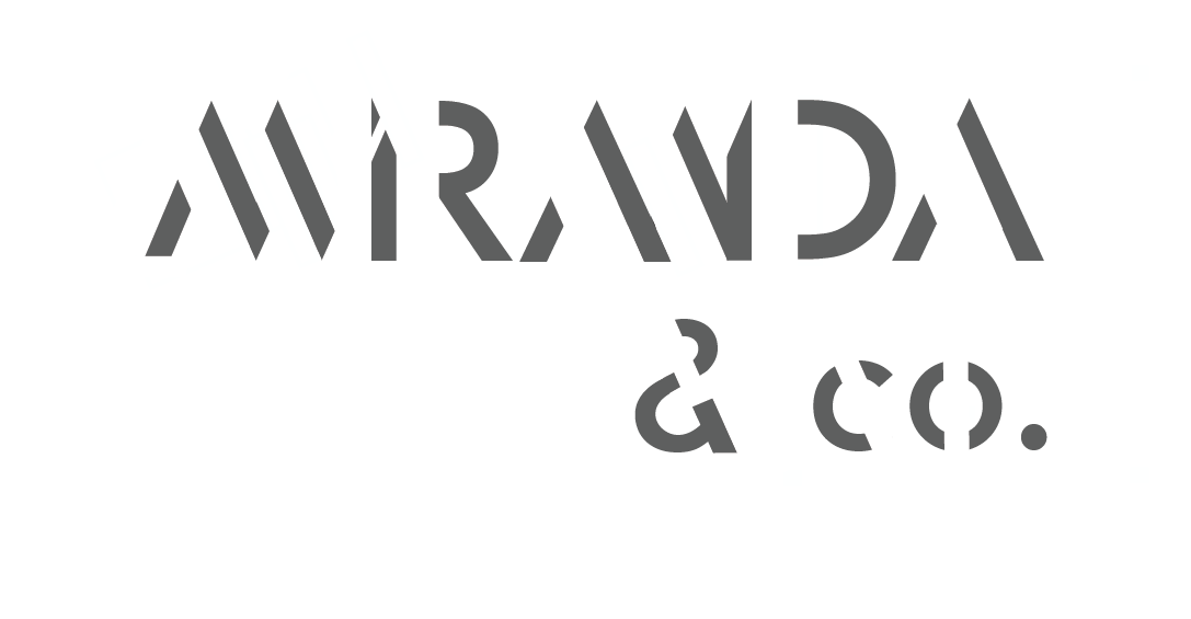 Text that reads "MIRANDA & CO." in stylized, geometric font.