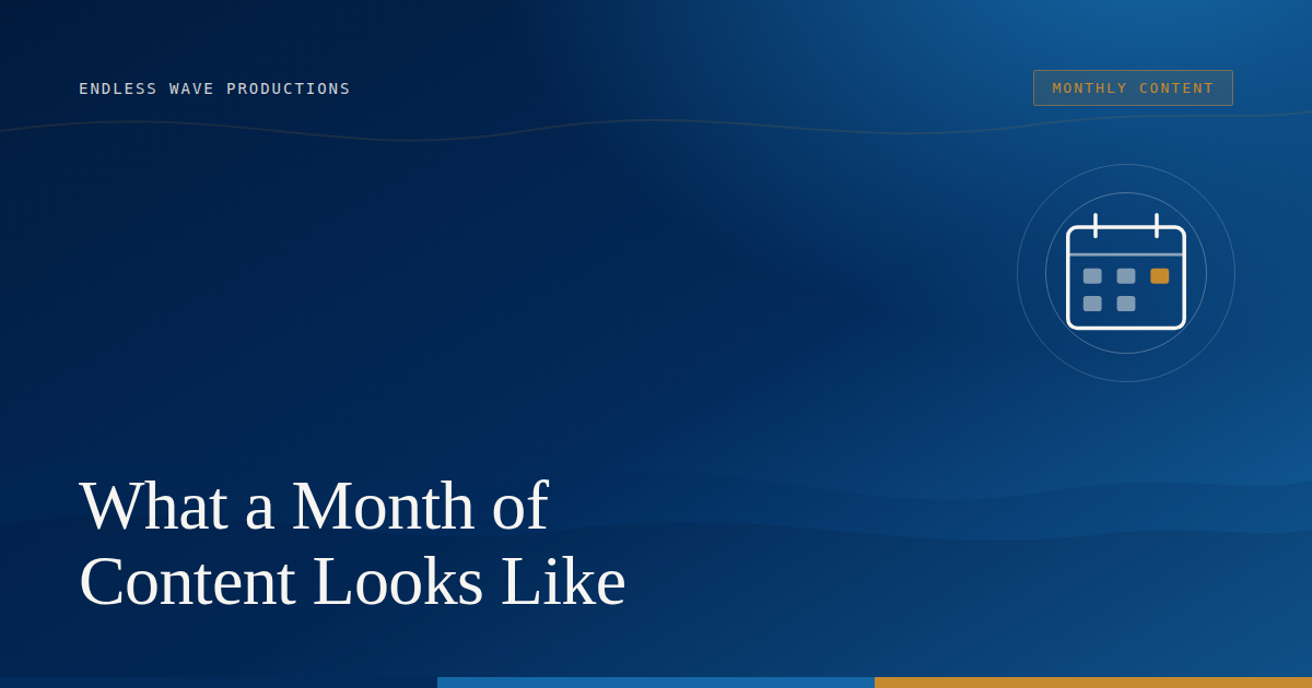 What a Month of Content Actually Looks Like