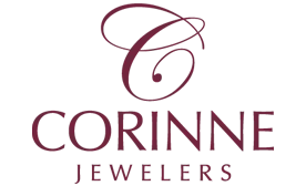 Logo with a coffee cup and the text 'Corinne Jewellers'