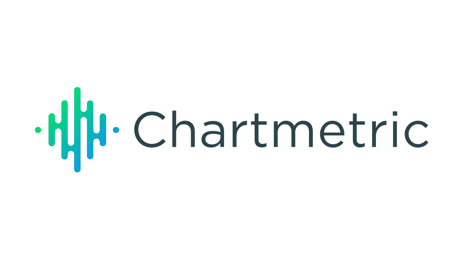 Colorful logo with sound wave graphic and the word 'Chartmetric'.