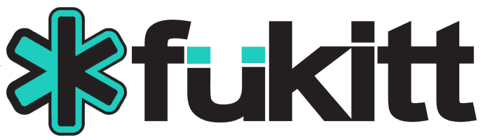 Fukkit logo with a teal asterisk symbol and the word 'fukkit' in black text.