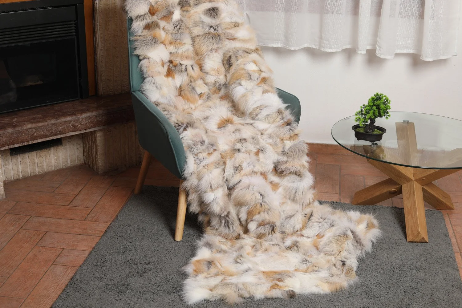 Golden Fox Fur Blanket