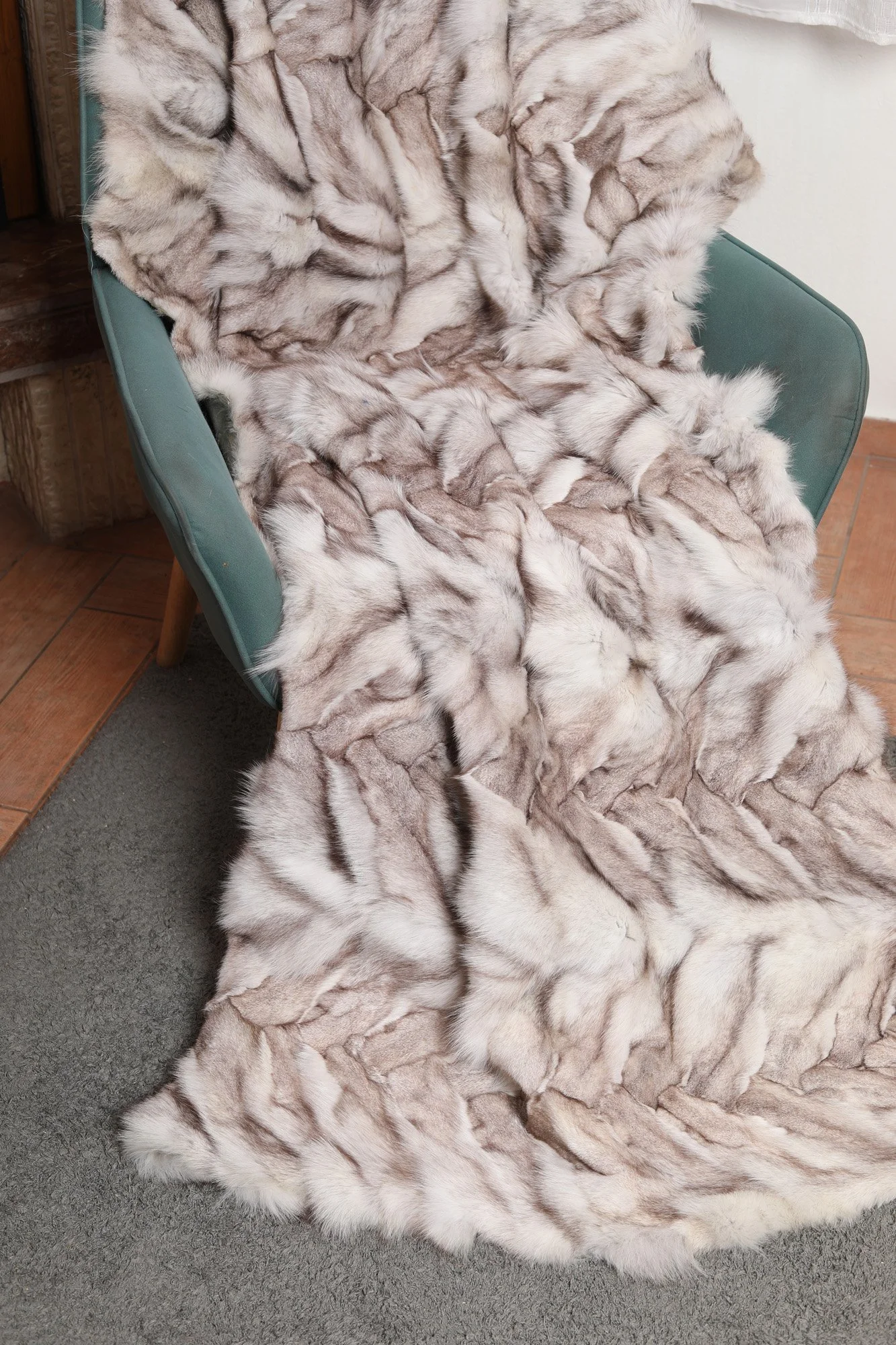 Blue Fox Fur Blanket