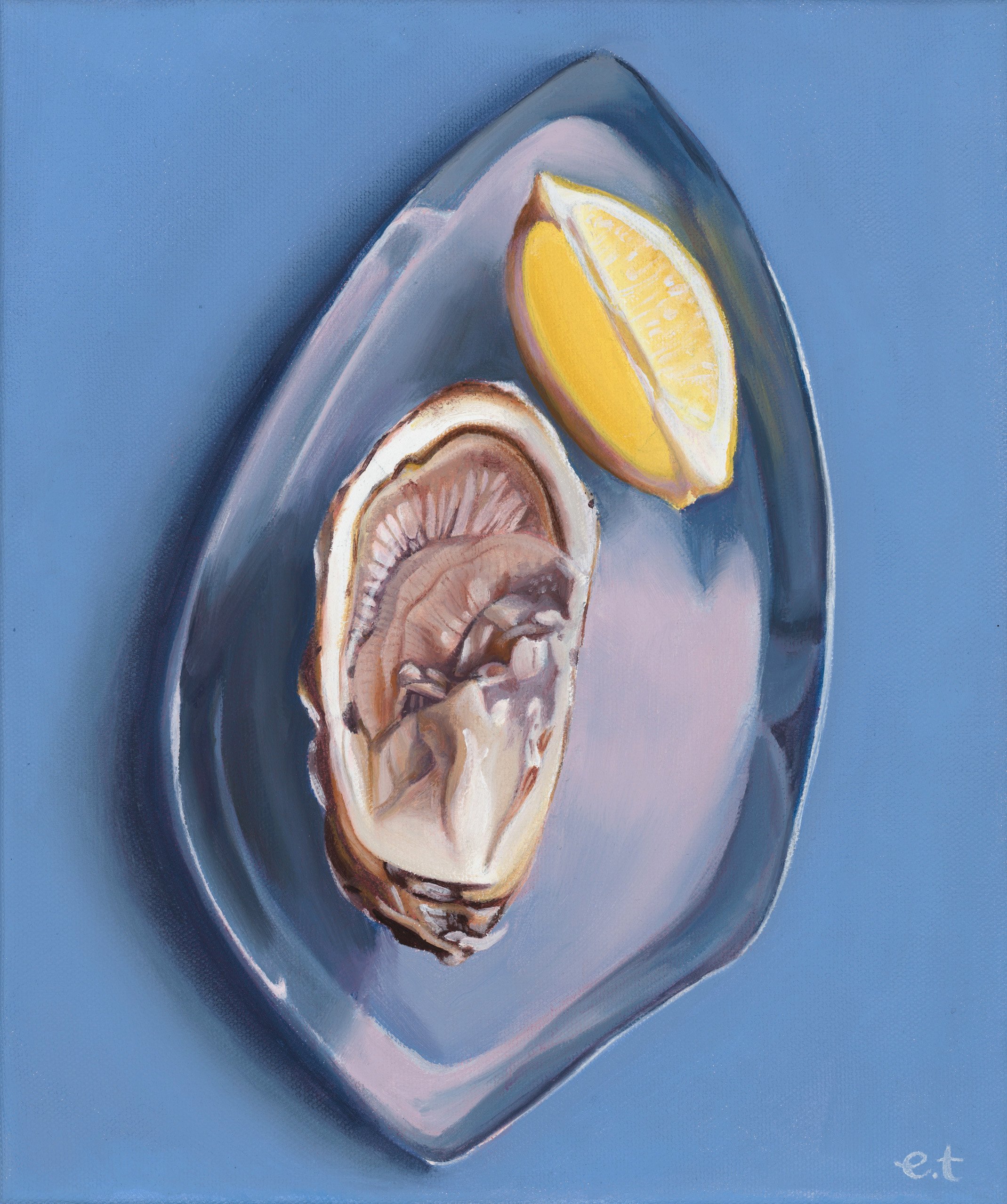 Oyster Study #1, 2025, oil on canvas, 10” x 12”