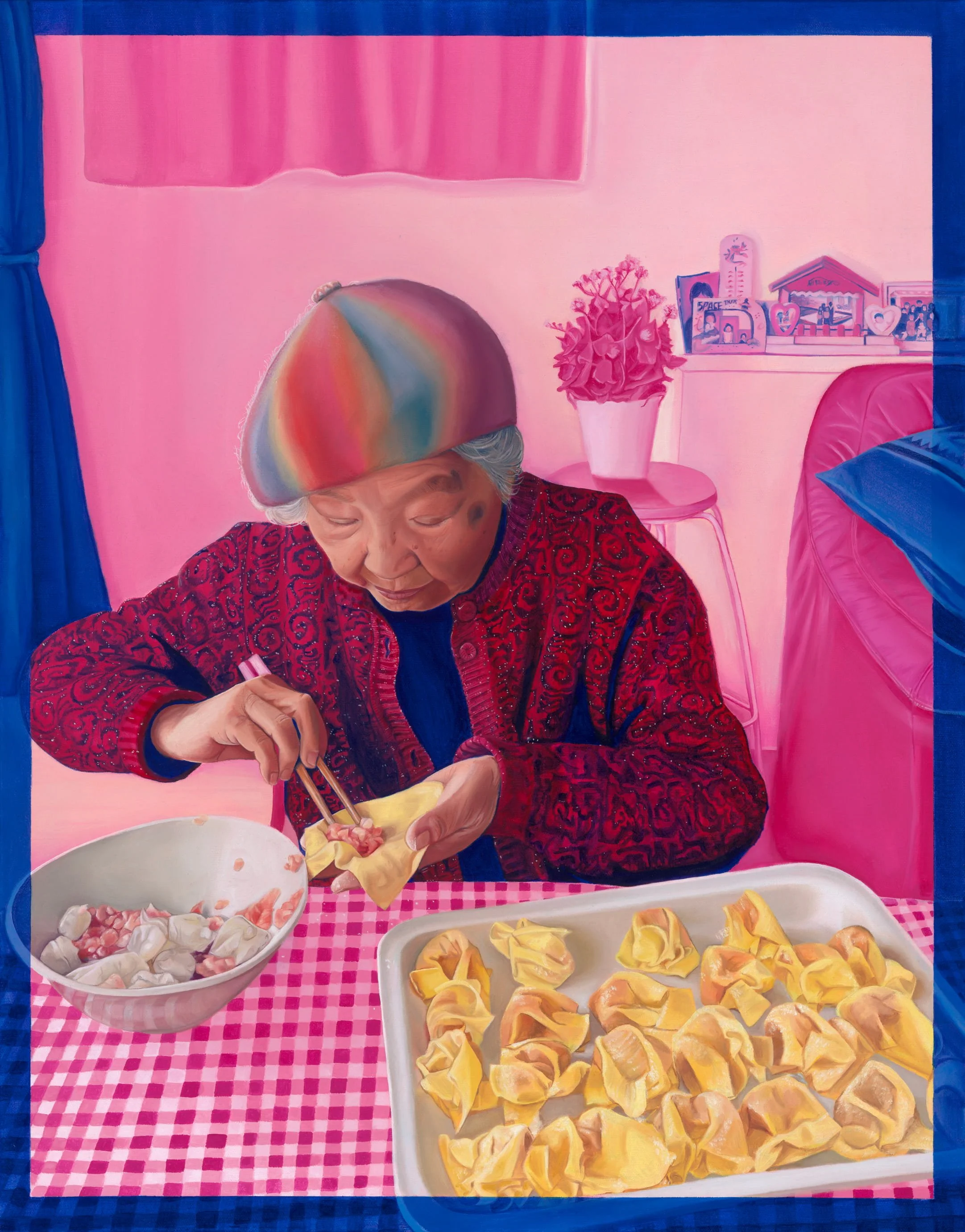 Have you eaten yet? [I love you], 2026,
oil on canvas, 56 x 71 cm