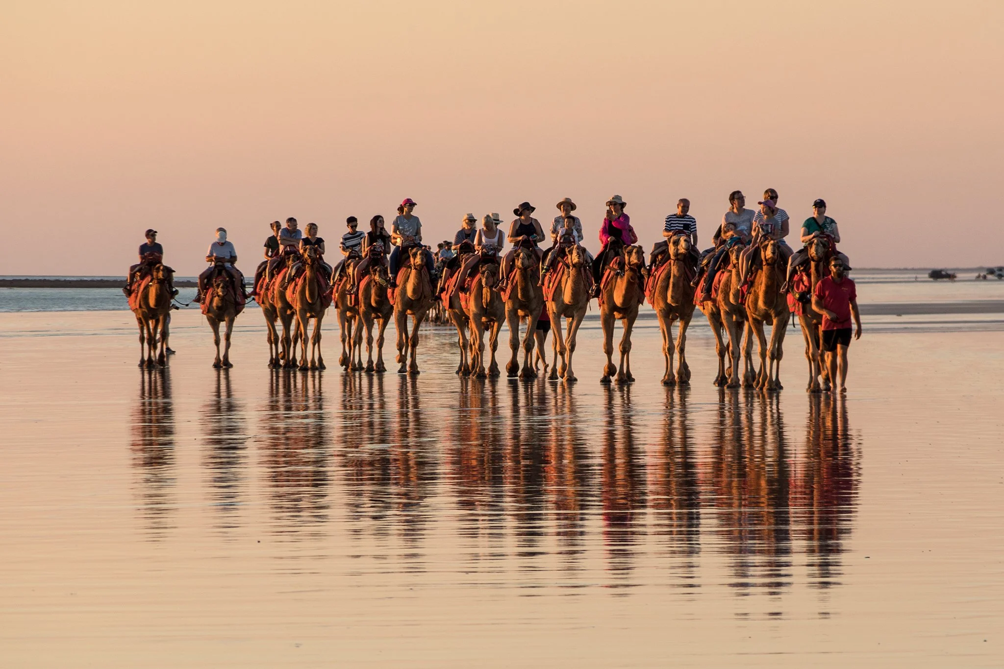 Camel Rides At Sunset, Cable Beach, Broome WA