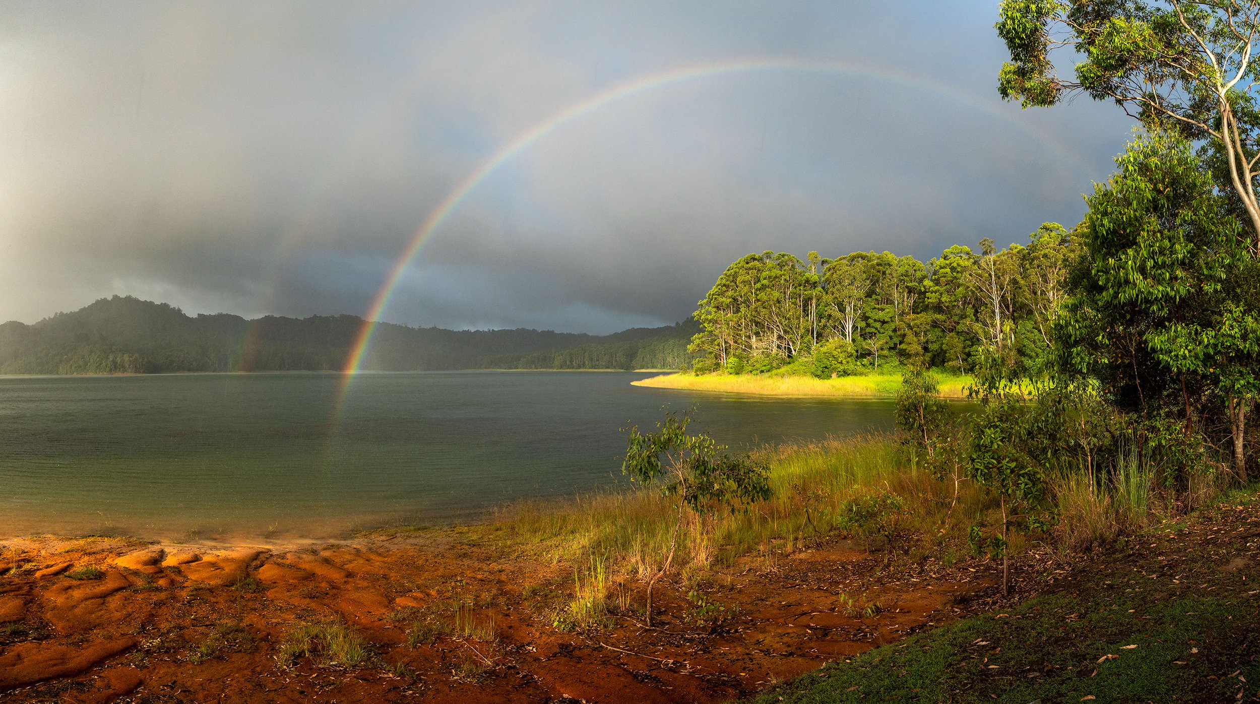 Rainbow Over Lake Baroon, Maleny