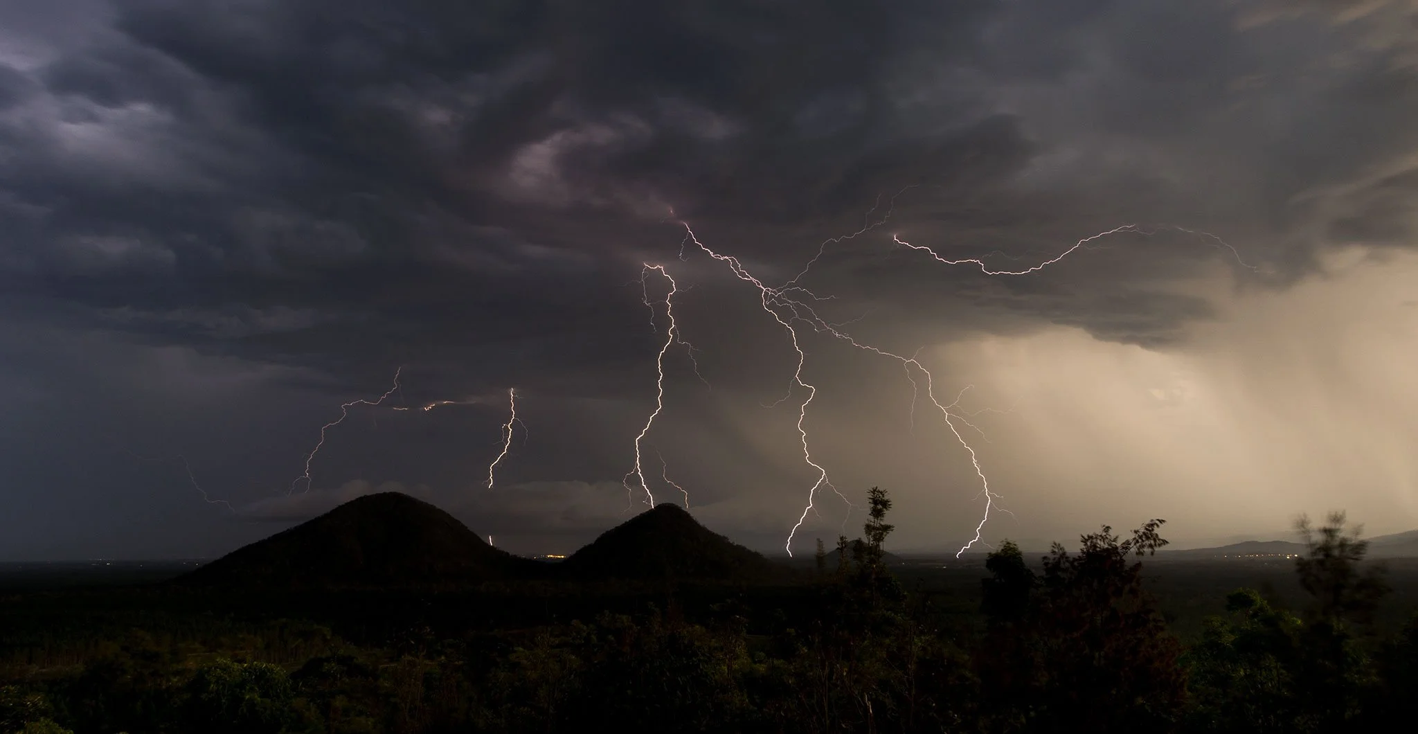 Lightning Over Glasshouse Mountains