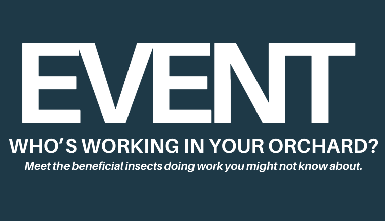 EVENT: Who’s Working in Your Orchard? Meet the beneficial insects doing work you might not know about.