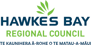 Hawkes Bay Regional Council logo with green leaf graphic above text