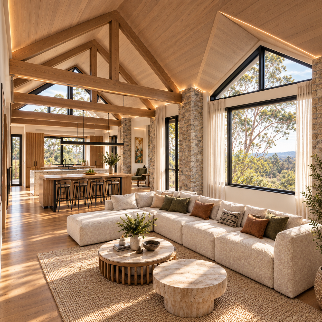 Canyonleigh Homestead Interior Living Timber Ceiling.png