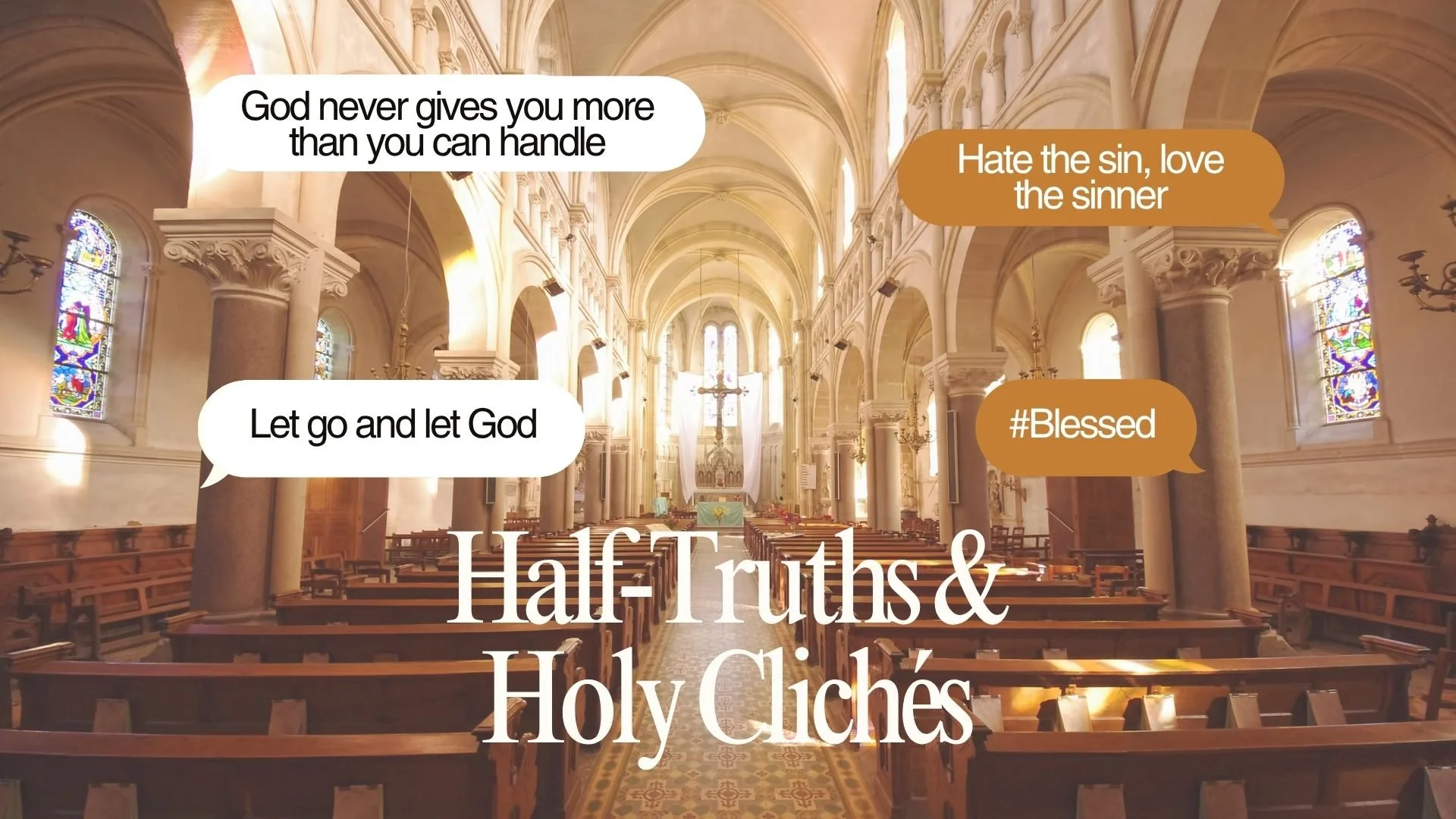 Christians often repeat phrases that sound biblical but miss the full truth. In this series we examine familiar sayings half-truths, cliches, and comforting lines and explore what Scripture really teaches. By testing our assumptions, we discover deep