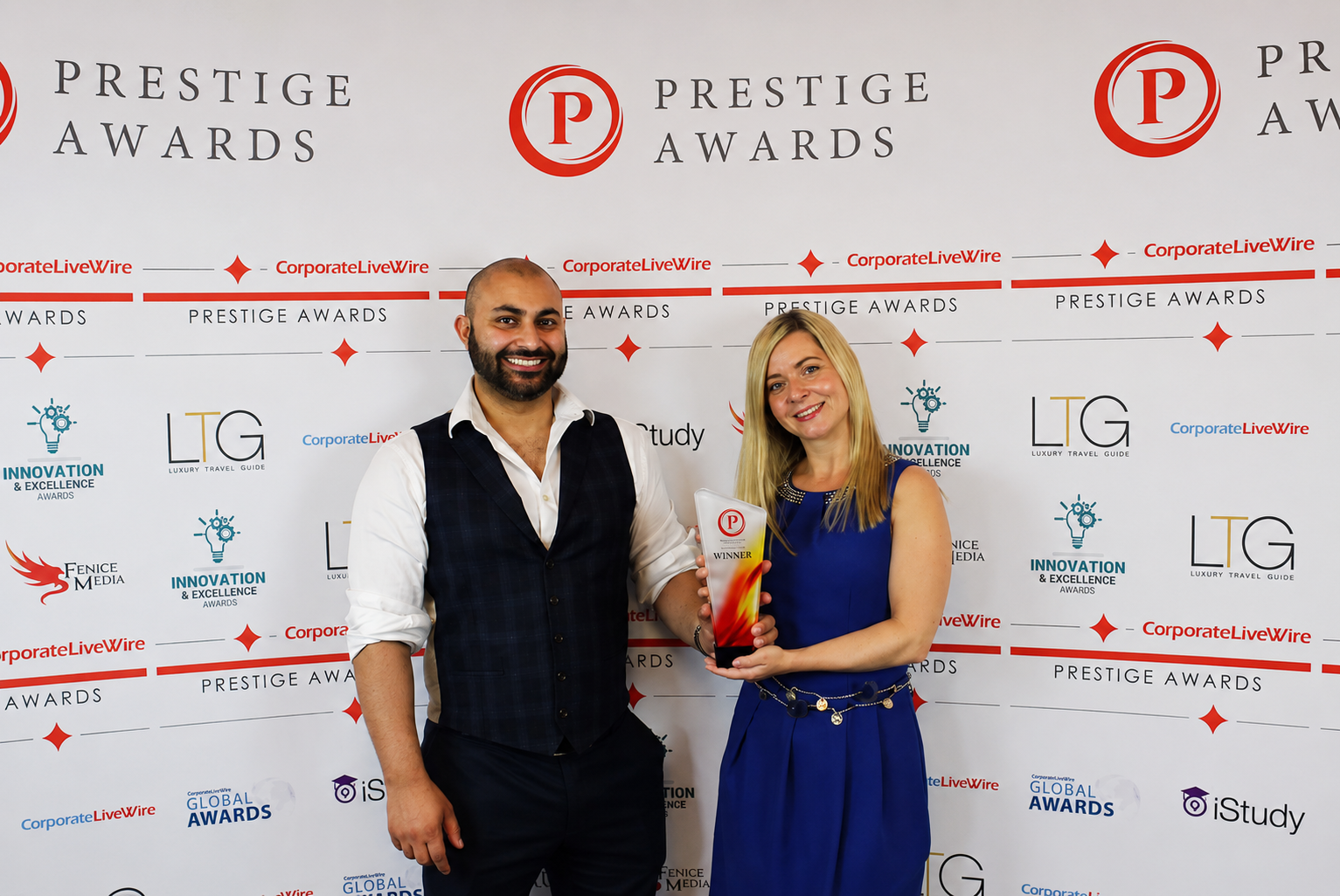 Amelia McCloskey at the Prestige Awards