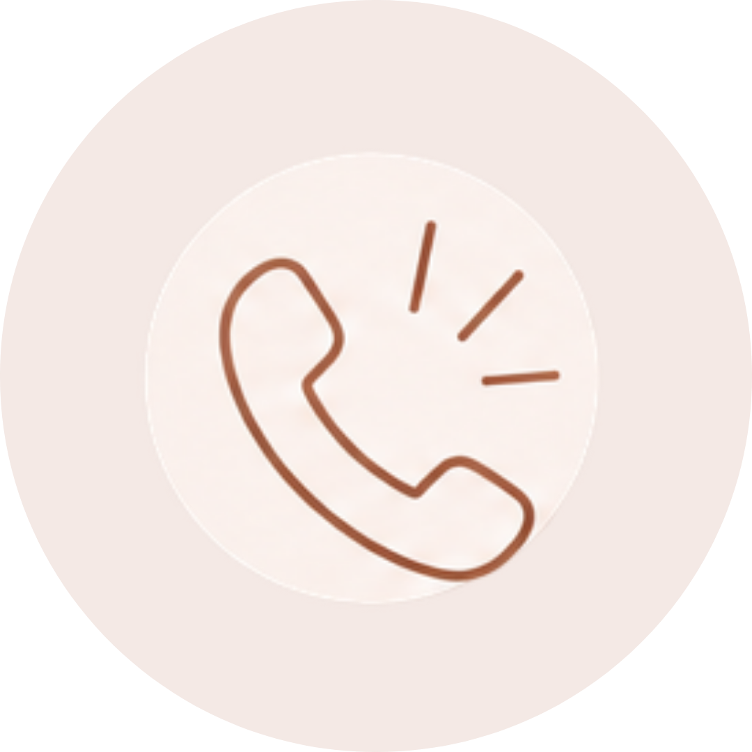 Icon of a telephone receiver with sound lines indicating ringing or incoming call.