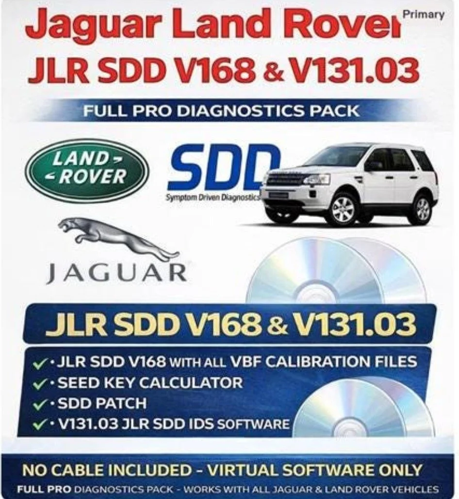JLR SDD Jaguar & Land Rover V168 and V131.03 IDS Full Diagnostics Pack