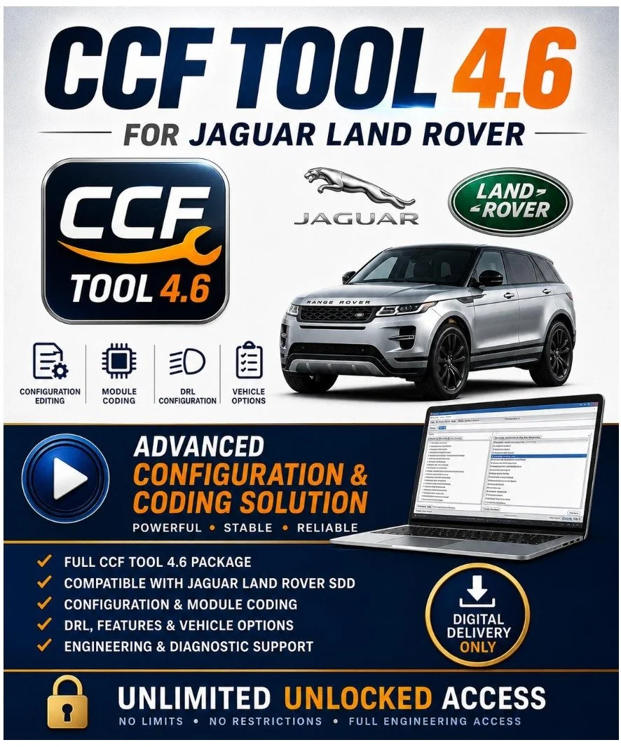 CCF Tool 4.6 for JLR SDD IDS V168  Engineering Access Add-On Developer Mode