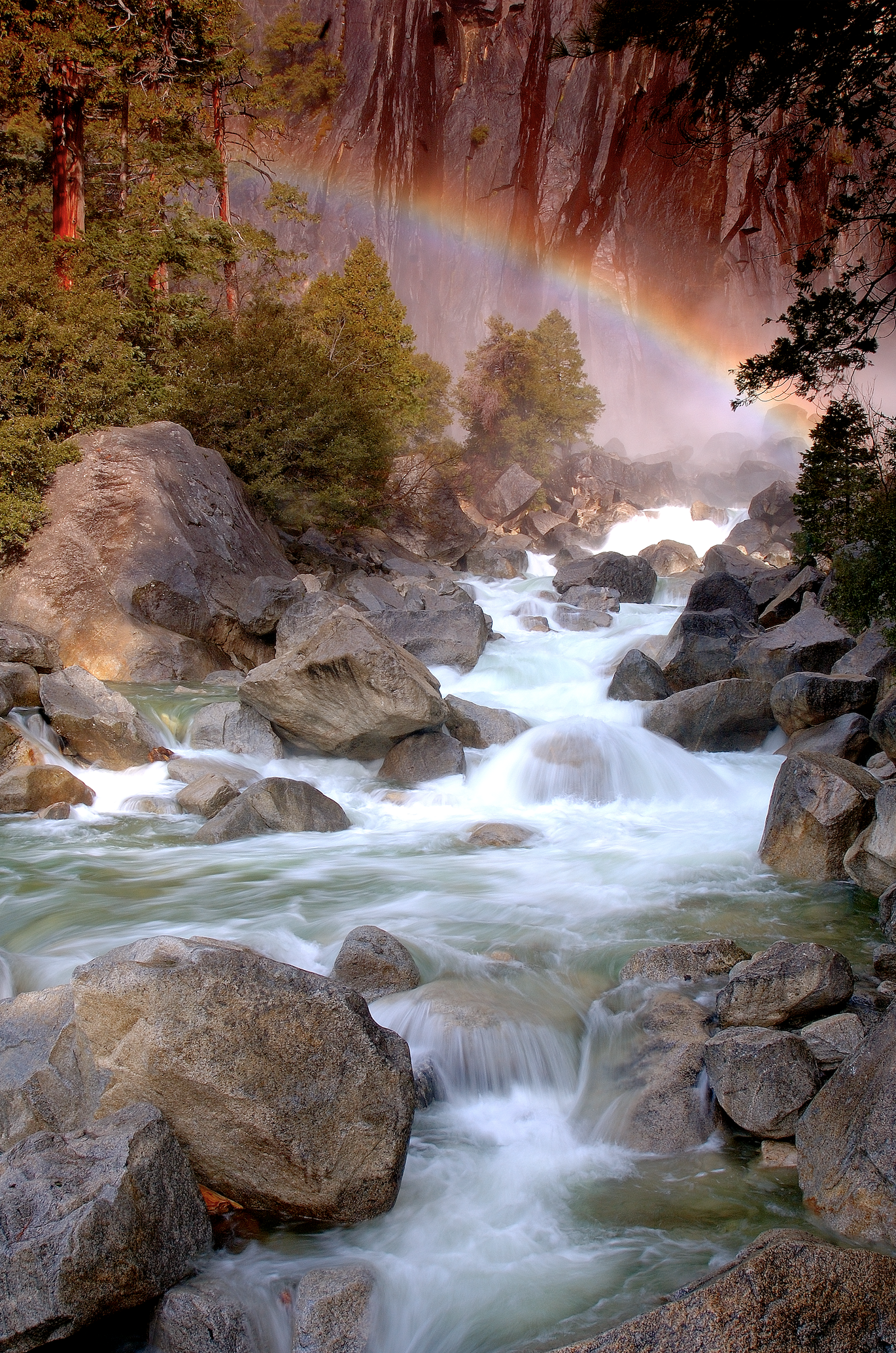 Morning Rainbow Over Lower Yosemite Falls.png