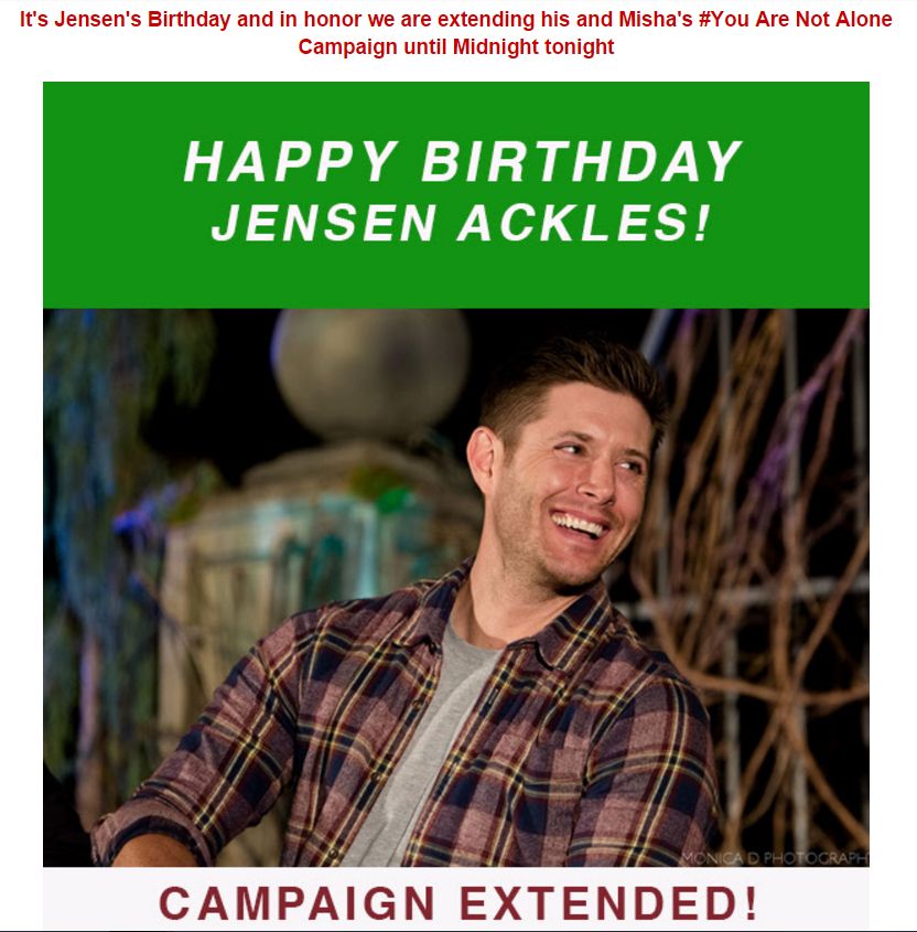 Creation Stands - Website - Jensen Ackles Birthday