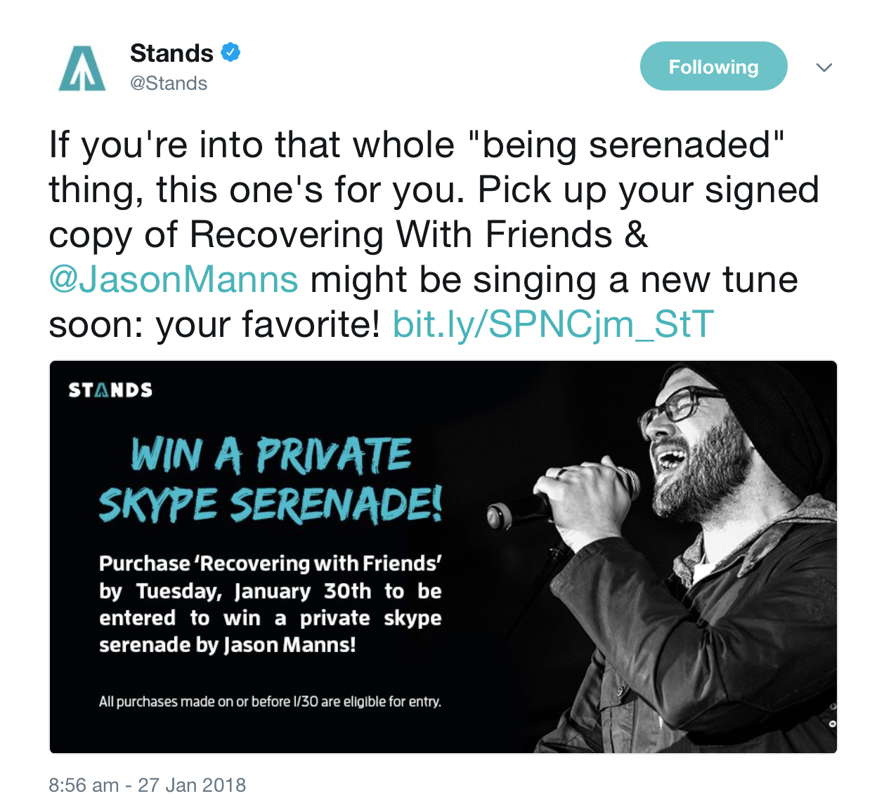 Jason Manns - Tweet for Campaign Promo