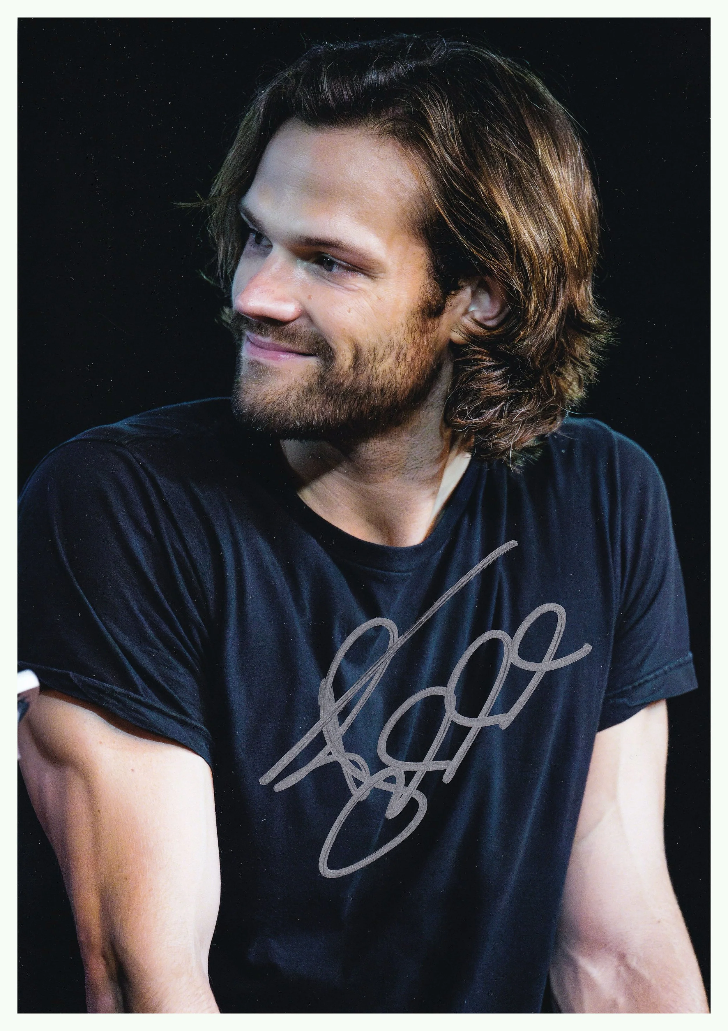 Jared Padalecki on stage during the Jus in Bello Convention in Rome, Italy