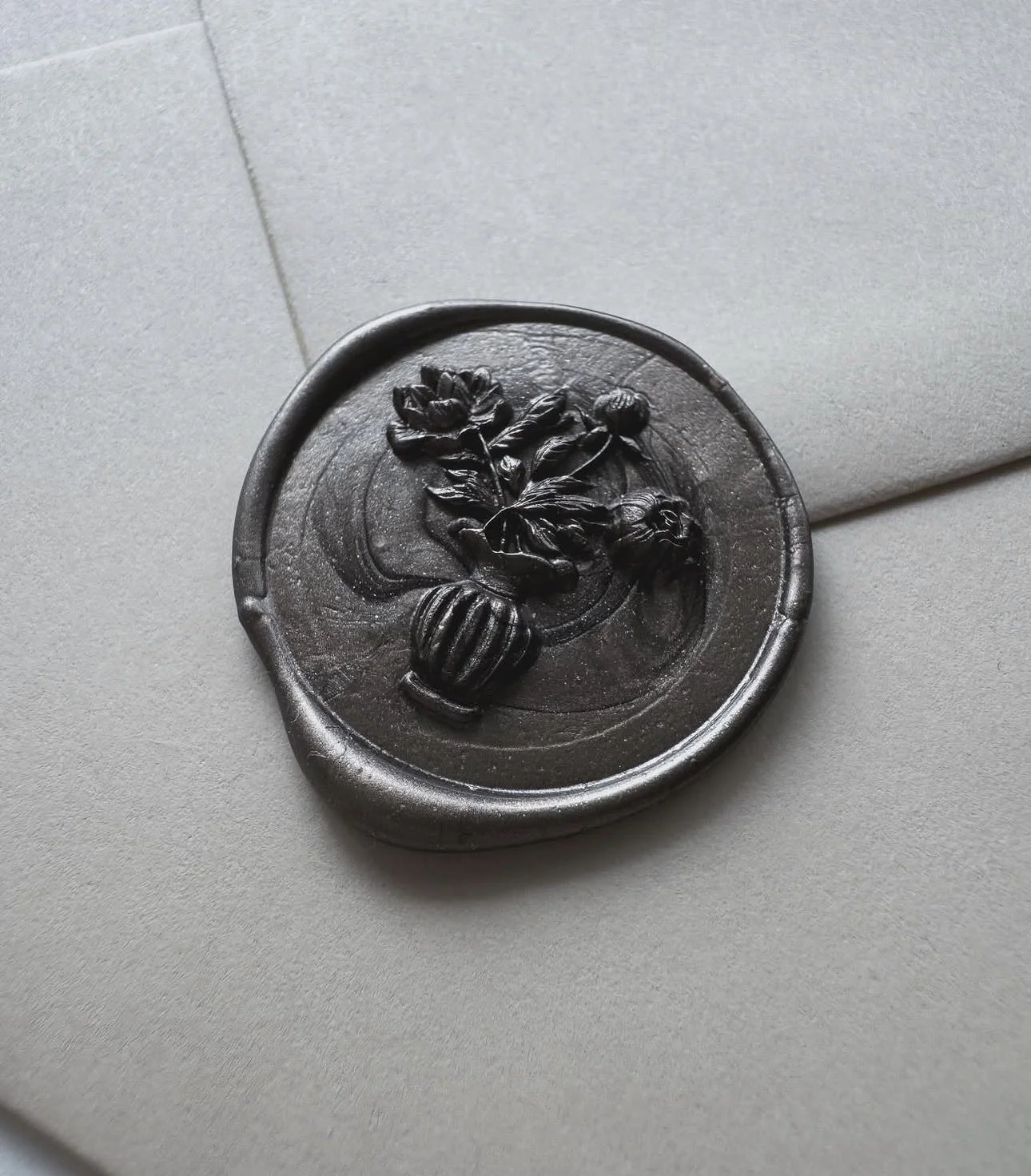 Floral Vase Wax Seal