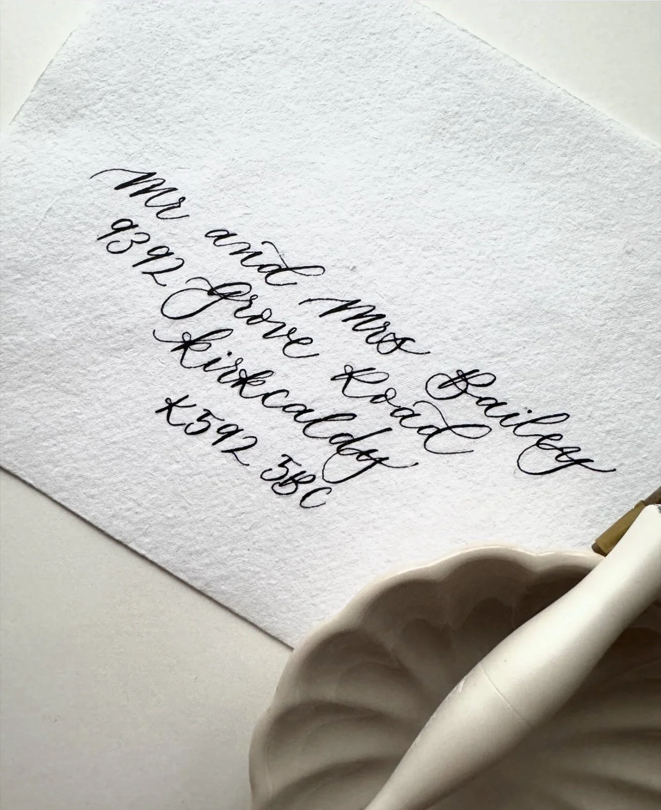 Envelope Addressing - Handmade Cotton