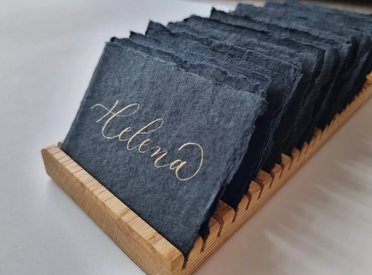 Deckled Handmade Cotton Place Card